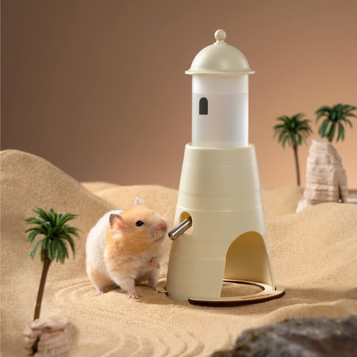 Hamster Water Bottle Stand Hideout 150ml Drip-Proof Drinking Station Gerbil Habitat Accessories