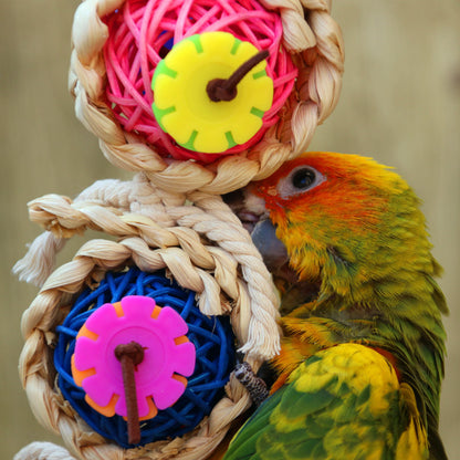 Parrot Supplies Pet Bird Toy Bite Toy Ran Vine Ball Twist String