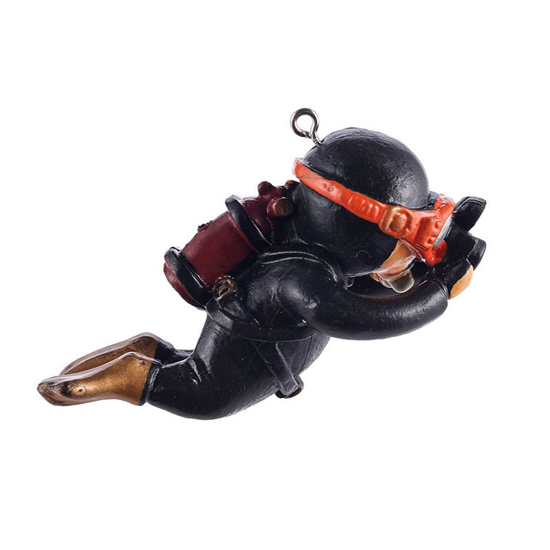 Fish Tank Aquarium Landscaping Decorations Floating Diver