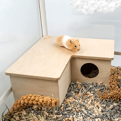 Wooden Hamster Multi-Room Cage