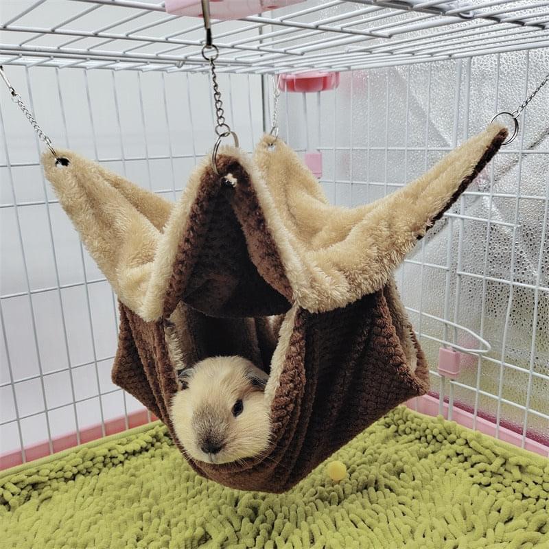 Ultra-Comfy Fleece Hammock for Small Pets Cage Space