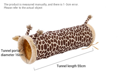 Giraffe Shape Hideout Tunnel and House for Small Pets