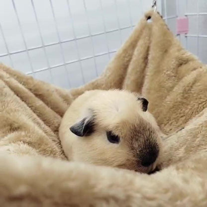 Ultra-Comfy Fleece Hammock for Small Pets Cage Space