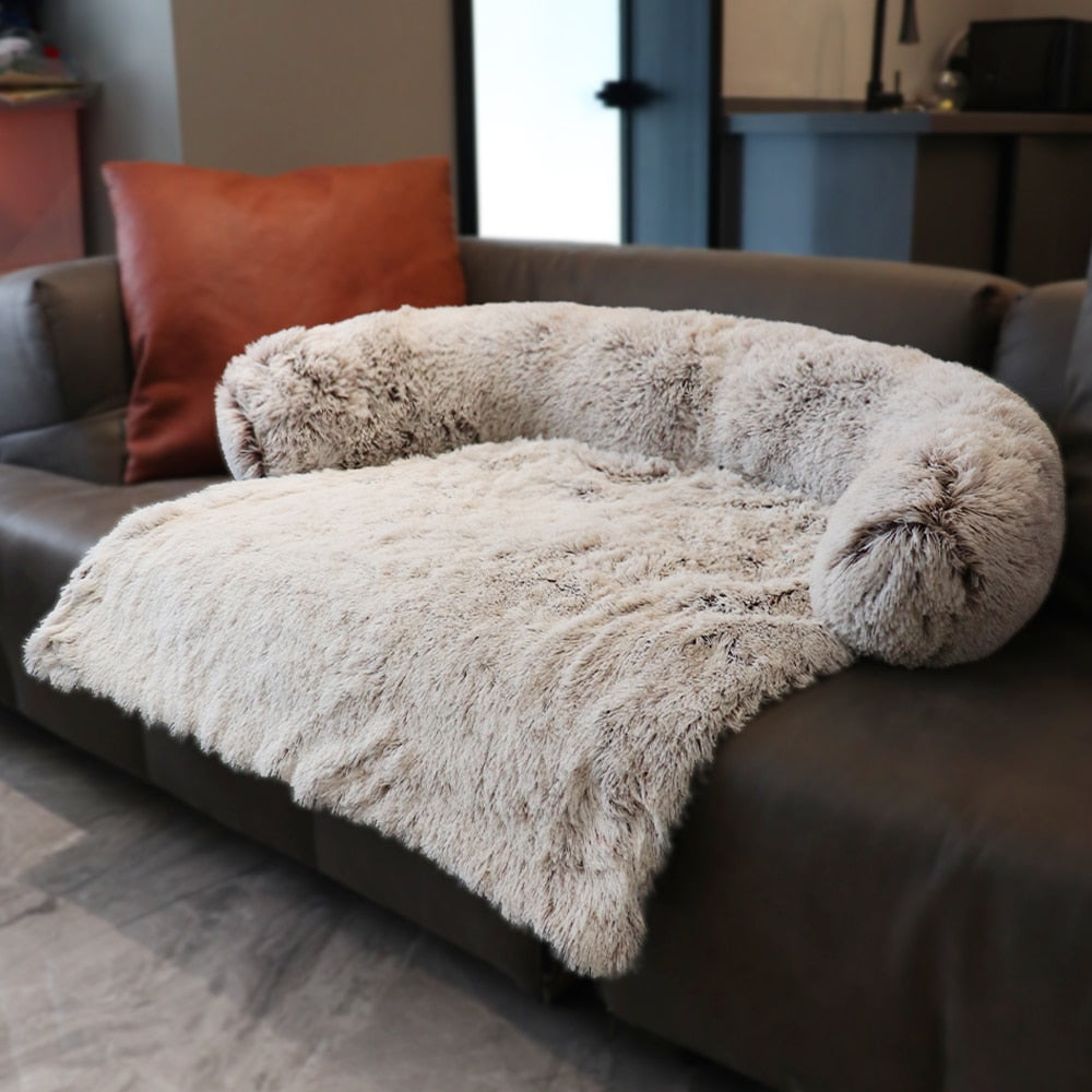 Cozy Zippered Dog Bed with Removable Velvet Cover