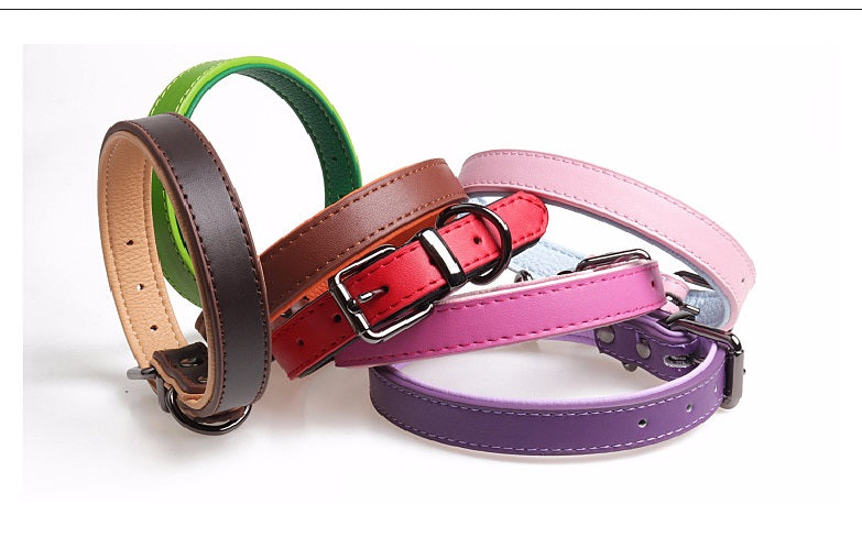 Double Layered Leather Pet Collar