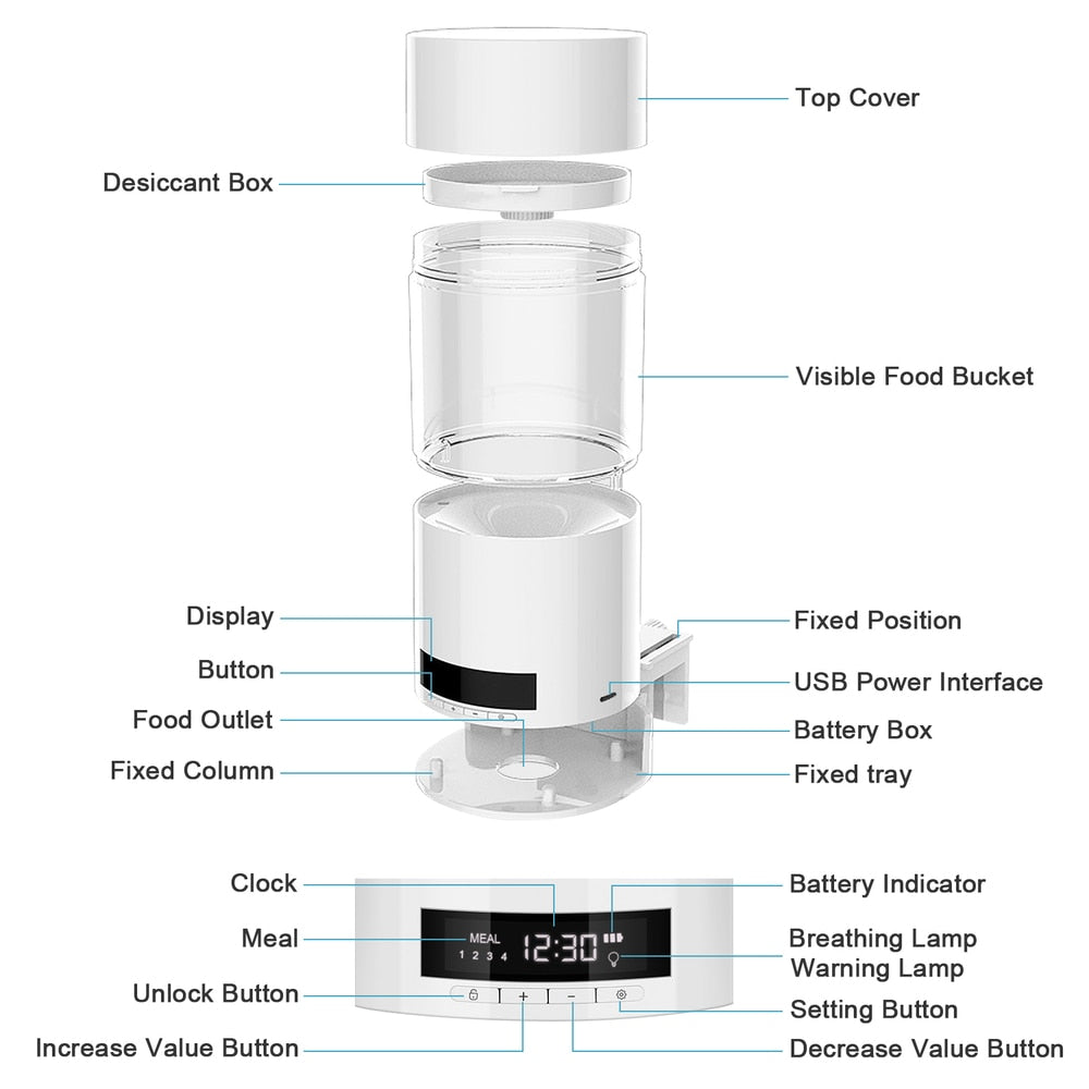 Modern Digital Automatic 500ml Fish Feeder