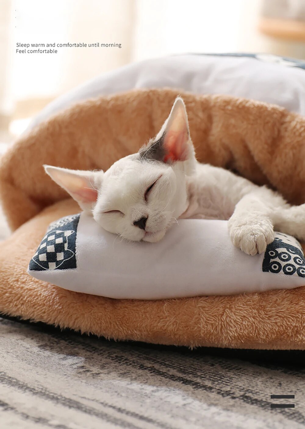 Cozy Foldable Pet Nest Bed for Winter