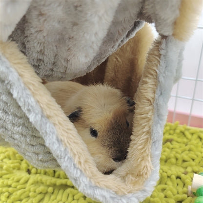 Ultra-Comfy Fleece Hammock for Small Pets Cage Space