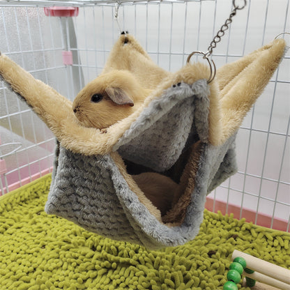 Ultra-Comfy Fleece Hammock for Small Pets Cage Space