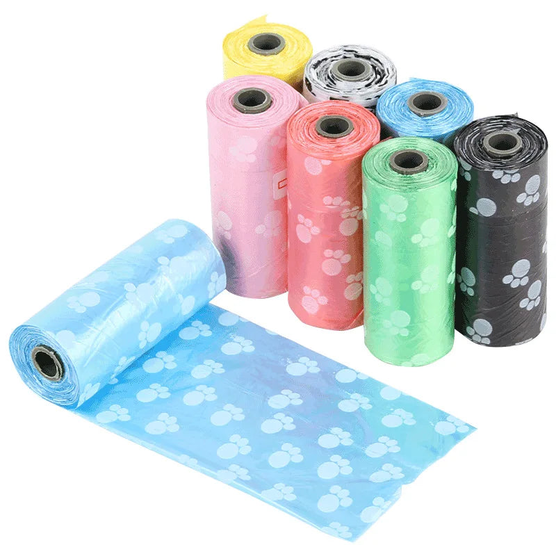 Mixed Color Biodegradable Pet Supply Litter Bag, 10 Rolls