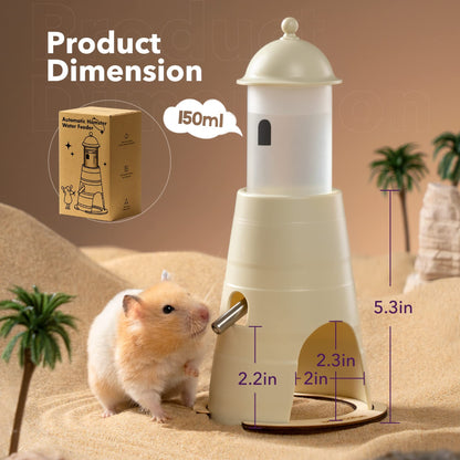 Hamster Water Bottle Stand Hideout 150ml Drip-Proof Drinking Station Gerbil Habitat Accessories