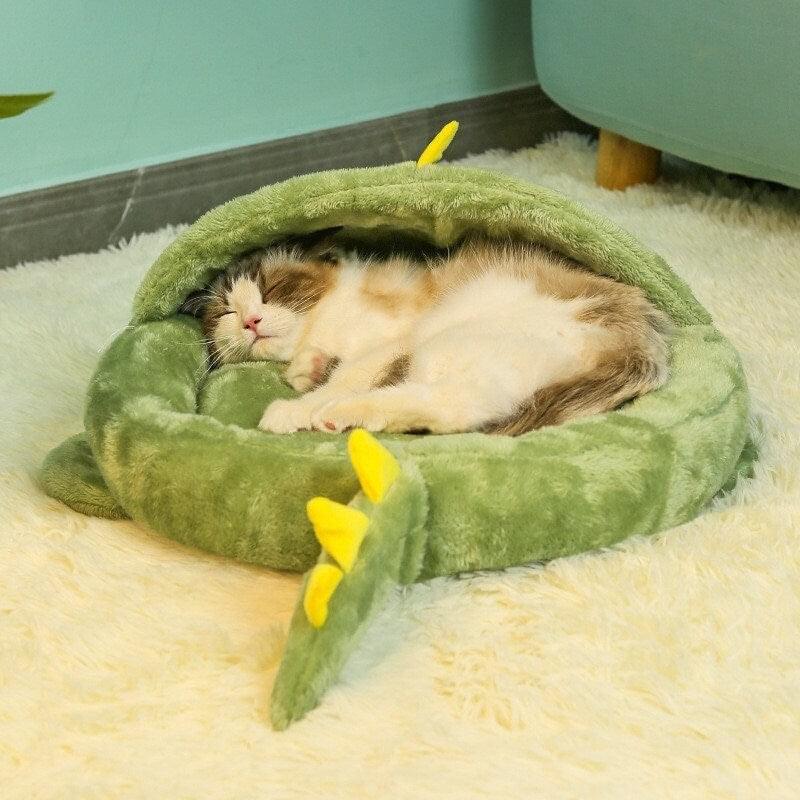 Cozy Duck and Dinosaur Cat Caves