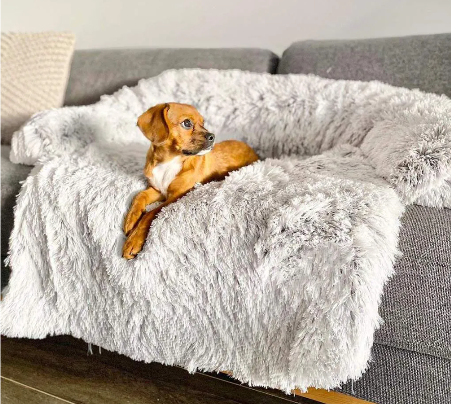 Cozy Zippered Dog Bed with Removable Velvet Cover