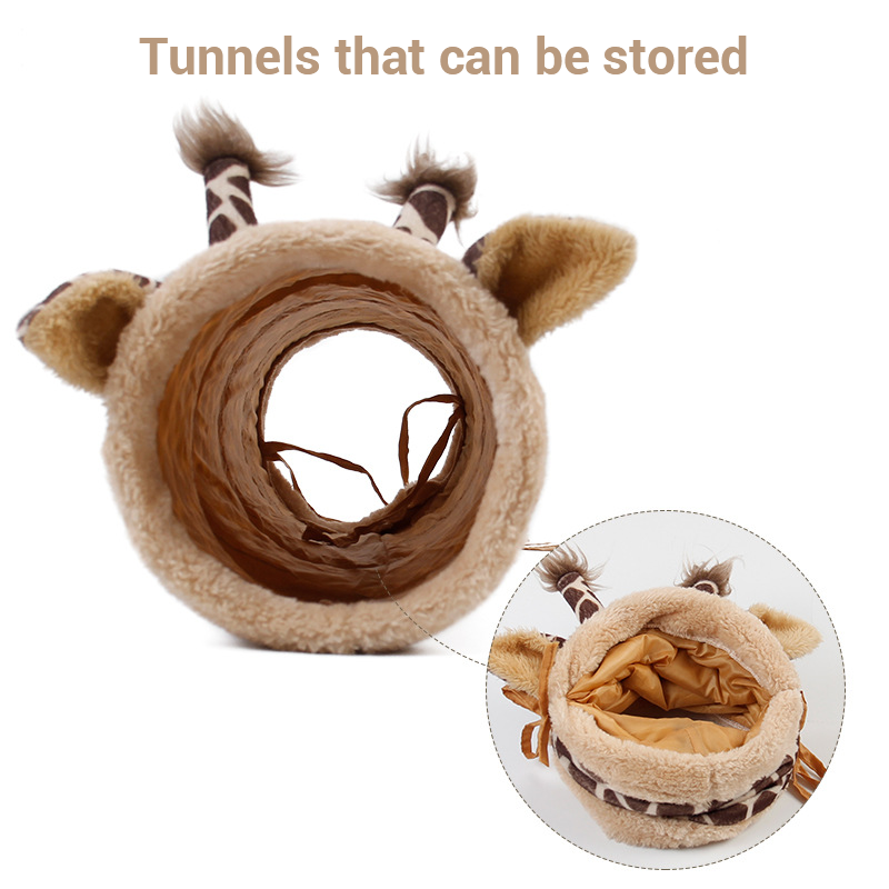 Giraffe Shape Hideout Tunnel and House for Small Pets