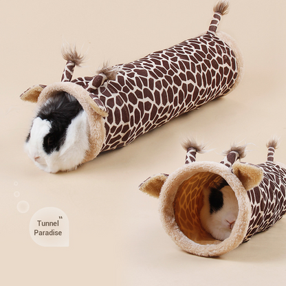 Giraffe Shape Hideout Tunnel and House for Small Pets