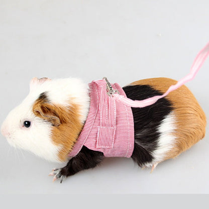 Rabbit, Guinea Pig, Chinchilla, and Mink Pet Chest Strap Harness with Leash, Small Pet Harness Small pet leash